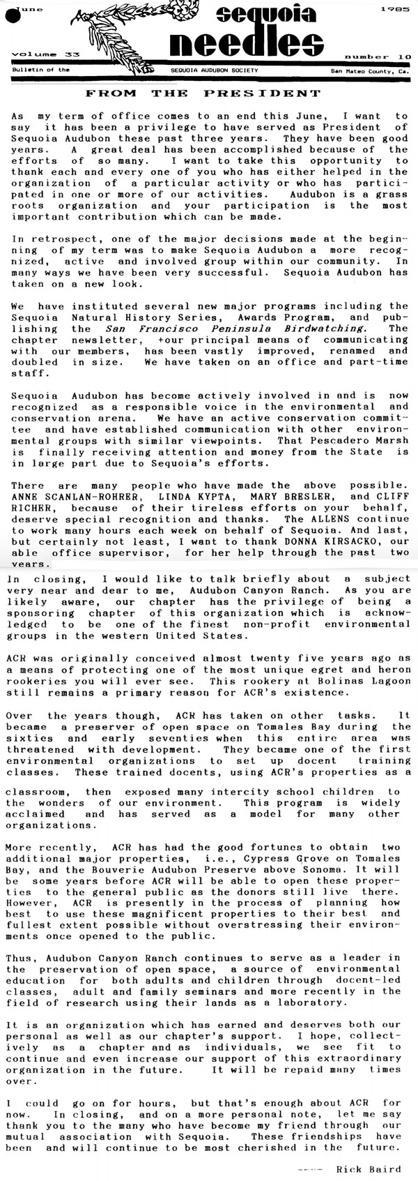 Rick Baird article